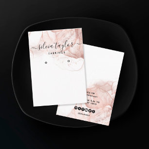 Rosa Gold Caligraphy art Tarjeta de visualización 