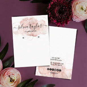 Rosa Gold Caligraphy art Tarjeta de visualización 