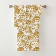 Rosa Gold Floral Damask Peony