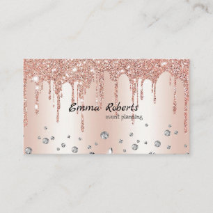 Rosa Gold Modern Event Planning Tarjeta de present