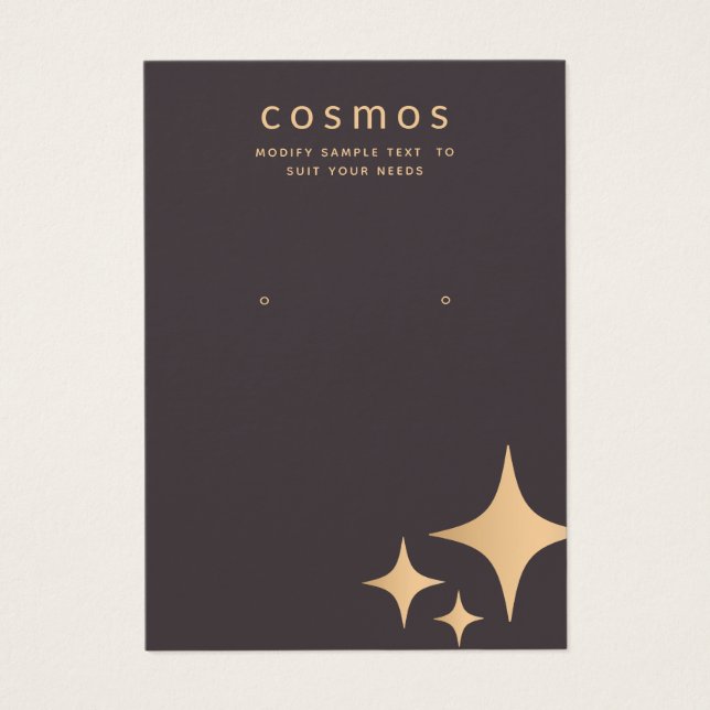 Rosa Gold Stars Añadir tarjeta de visualización de (Frente)