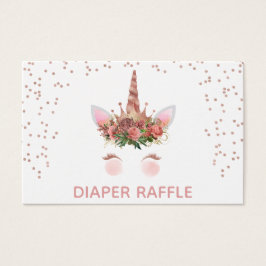 Rosa Gold Unicorn Princesa Diaper Raffle