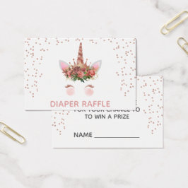 Rosa Gold Unicorn Princesa Diaper Raffle