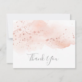 Rosa Gold Watercolor - Tarjeta de agradecimiento