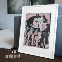 Rosa Grunge 90 Mujeres Pastel Arte Lesbiano