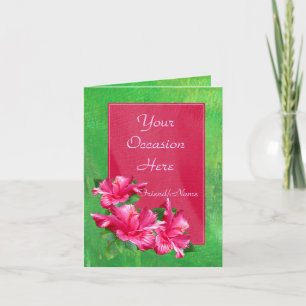 Rosa Hibiscus Queen Cualquier Tarjeta De Plantilla