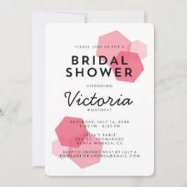 Rosa | Invitación a la ducha de novia geométrica m