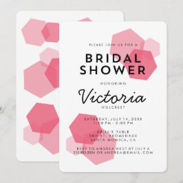 Rosa | Invitación a la ducha de novia geométrica m
