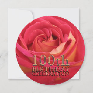 Rosa Invitación Personalizado a la celebración de 