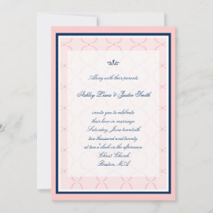 Rosa, invitación tradicional de la boda de los