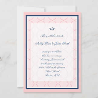 Rosa, invitación tradicional de la boda de los