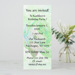 ¡Rosa irlandés del cumpleaños! Invitación