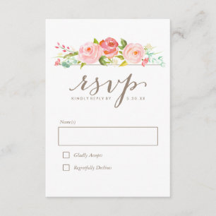 Rosa Jardín Boda Floral RSVP
