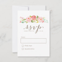 Rosa Jardín Boda Floral RSVP