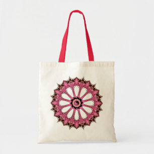 Rosa Lace Yin Yang Mandala Bolsa de flores