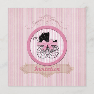 Rosa lamentable del vintage de la invitación de