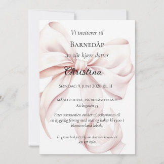 Rosa Lazo Invitación Bautizo
