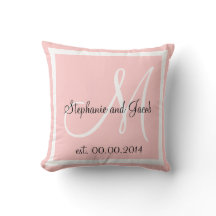 Rosa ligero Boda rosa almohada keepsake