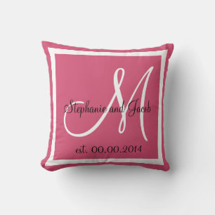 Rosa ligero Boda rosa almohada keepsake