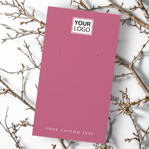 Rosa malva añadir logotipo tarjeta de visualizació