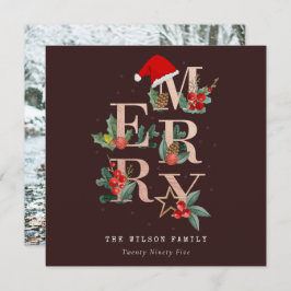 Rosa marrón dorado rojo merry Foliage de Navidad