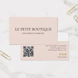 Rosa minimalista con código QR