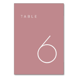 Rosa Minimalista moderno y número de mesa blanca
