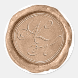 Rosa moderno Pegatina Boda de sellos de cera de or