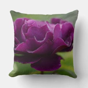 Rosa morado feliz Cojín decorativo del día de San