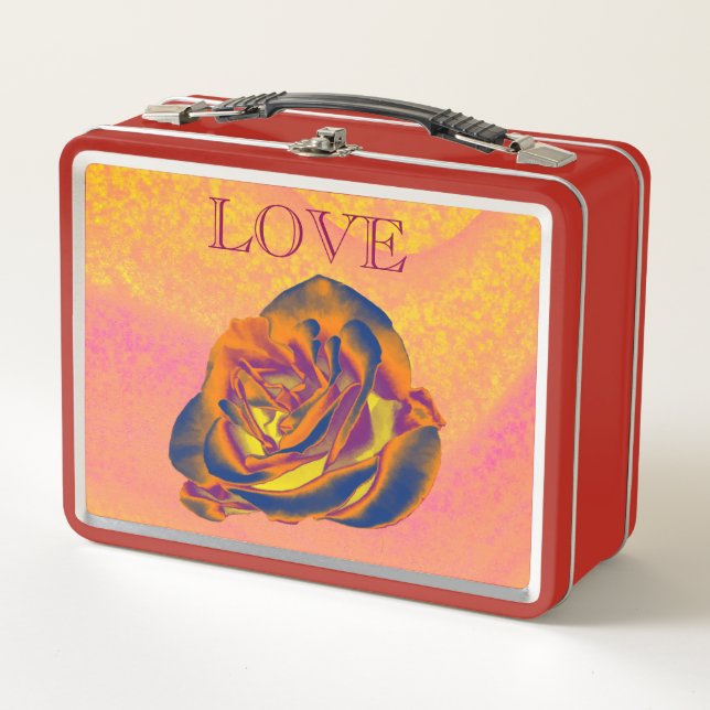 Rosa naranja Caja de almuerzo (Anverso)