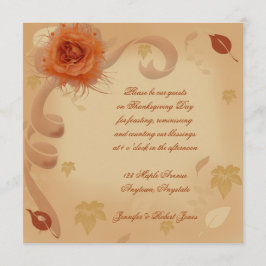 Rosa Naranja en la invitación al otoño