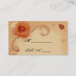 Rosa naranja en las tarjetas de casa de boda de ot