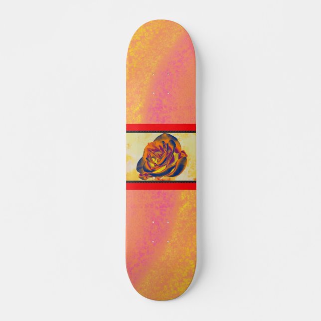 Rosa naranja Skateboard (Anverso )