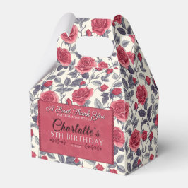 Rosa Negrita Caja De Favor De Cumpleaños Para Fies