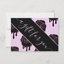 Rosa negro goteo maquillaje salón de belleza Glam