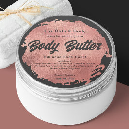 Rosa negro Relieve metalizado dorado etiquetas de