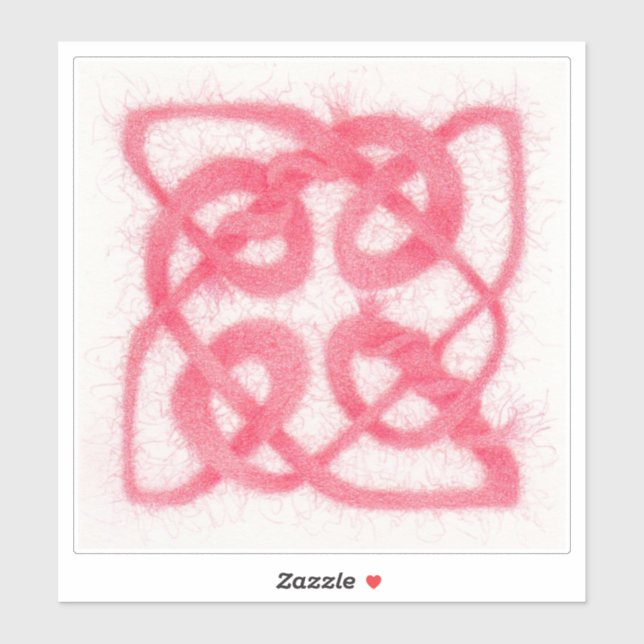 ROSA NUDO CELTA 8" Pegatina de Vinilo (Hoja)