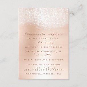 Rosa Ombre Purpurina de Invitación Formal Chispa