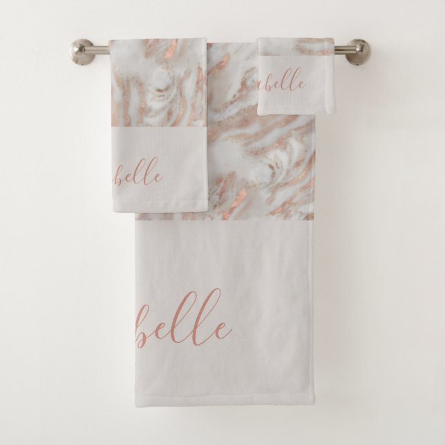 Rosa oro abstracto mármol elegante nombre de mujer (In situ)