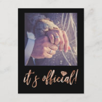 Rosa Oro es Invitación fotográfica Boda oficial