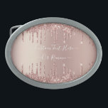 Rosa Oro Purpurina Rubor Perfora la hebilla de la<br><div class="desc">Rosa de Oro Purpurina de Rubor Desglose de las gotas Personalizado Texto rosa moderno - Añadir su texto único o eliminar texto - Hacer su regalo especial - Redimensionar y mover o eliminar y agregar texto / elementos con la herramienta de personalización. Diseño de MIGNED. Por favor, vea mis otros...</div>