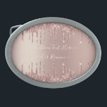 Rosa Oro Purpurina Rubor Perfora la hebilla de la<br><div class="desc">Rosa de Oro Purpurina de Rubor Desglose de las gotas Personalizado Texto rosa moderno - Añadir su texto único o eliminar texto - Hacer su regalo especial - Redimensionar y mover o eliminar y agregar texto / elementos con la herramienta de personalización. Diseño de MIGNED. Por favor, vea mis otros...</div>