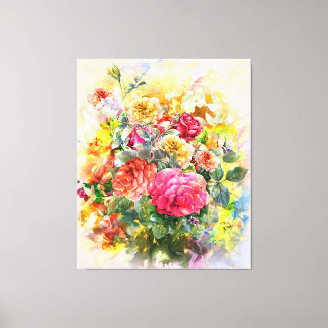 Rosa Orquídea Conexión Floral Arte Pared (Anverso)