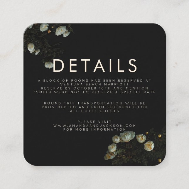 "Rosa oscuro" - Tarjeta de gabinete con detalles d (Anverso)