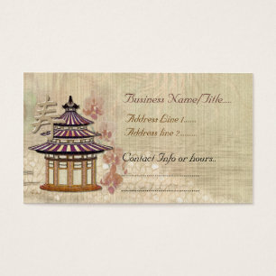 Rosa Pagoda Mixed Media Oriental