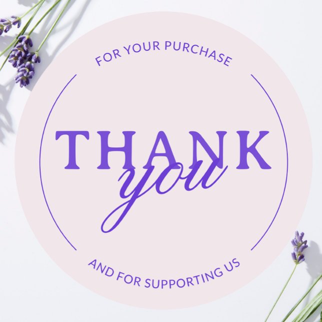 Rosa pálido gracias Pegatina Minimalista femenina (Subido por el creador)