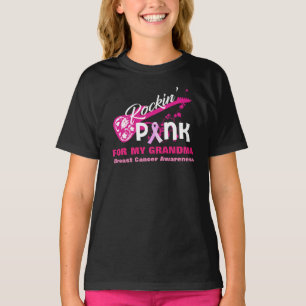 Rosa para la camisa de la conciencia del cáncer d