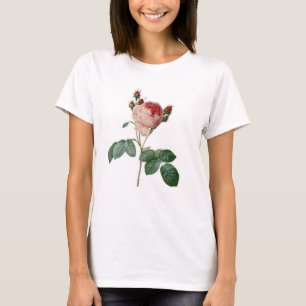 Rosa parisino, camiseta de bonito, floral