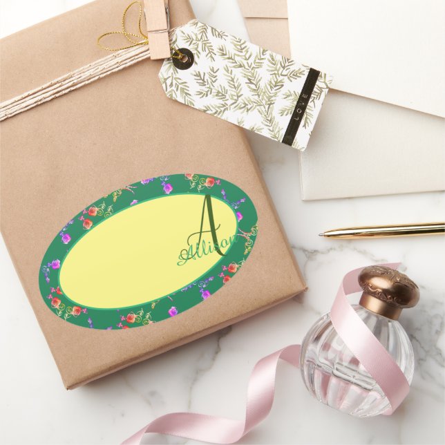 Rosa Pegatina Monograma (Regalar)