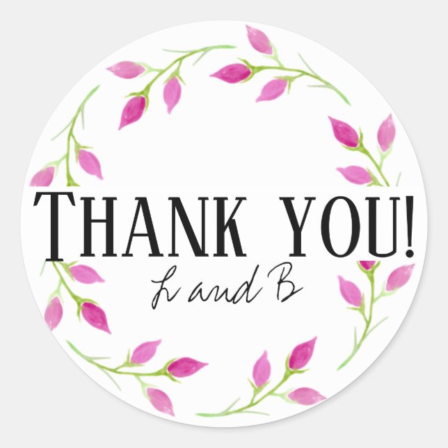 ROSA PERSONALIZADO GRACIAS PEGATINA (Anverso)